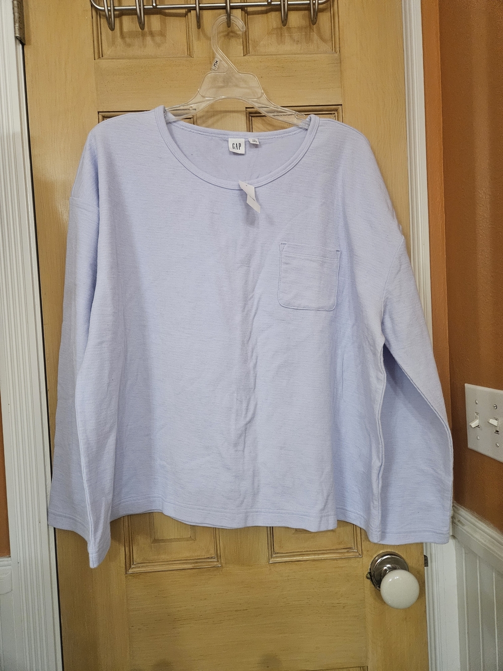 GAP Light Lavender Long-Sleeve Pocket Top